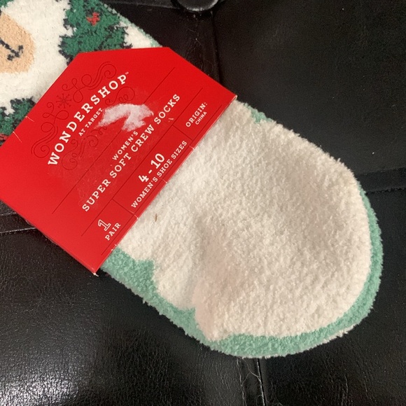 New Christmas Llama Super Soft Women's Crew Socks Size 4-10 By Target Wondershop - Picture 3 of 8